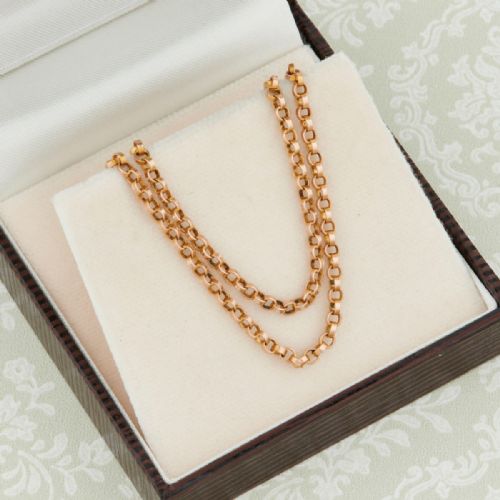 9CT GOLD 56 BELCHER GUARD CHAIN NECKLACE - ADDITIONAL PHOTO 5