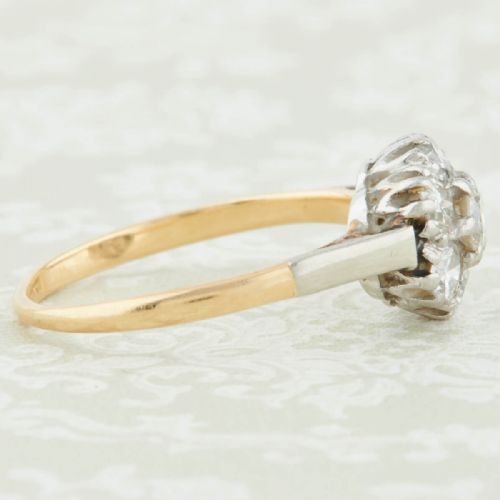 18CT GOLD 7 STONE DIAMOND DAISY CLUSTER RING - ADDITIONAL PHOTO 4