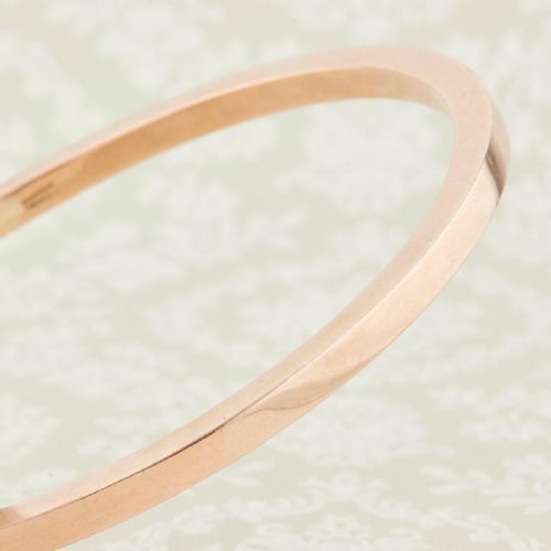 9CT ROSE GOLD FLAT PLAIN BANGLE HALLMARKED 1925 - ADDITIONAL PHOTO 3