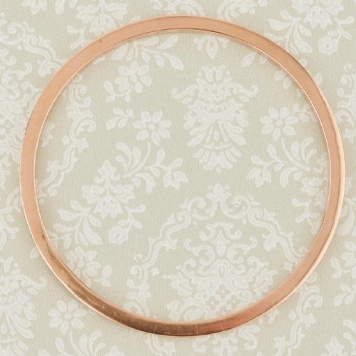 9CT ROSE GOLD FLAT PLAIN BANGLE HALLMARKED 1925 - ADDITIONAL PHOTO 4