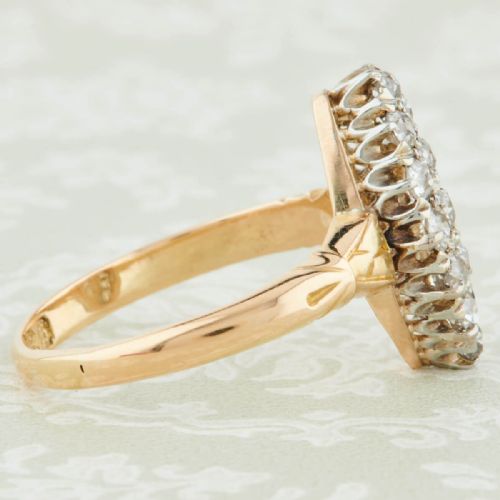 VICTORIAN 18CT GOLD MARQUISE DIAMOND RING - ADDITIONAL PHOTO 3