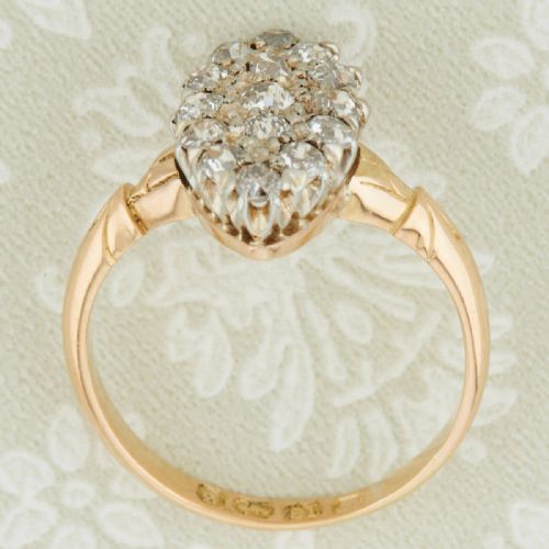 VICTORIAN 18CT GOLD MARQUISE DIAMOND RING - ADDITIONAL PHOTO 5