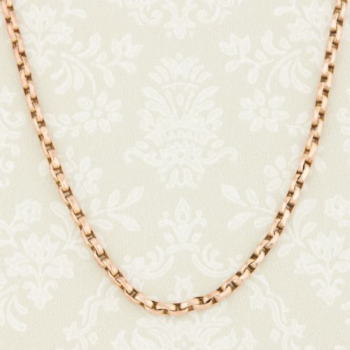 antique 9ct gold 17 diamond cut belcher chain necklace - CATEGORY: ANTIQUE JEWELLERY - DATED 1900