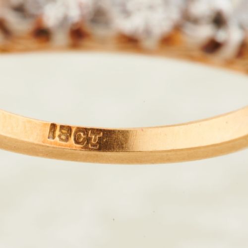ANTIQUE 18CT GOLD 5 STONE DIAMOND RING 065 CARAT - ADDITIONAL PHOTO 6