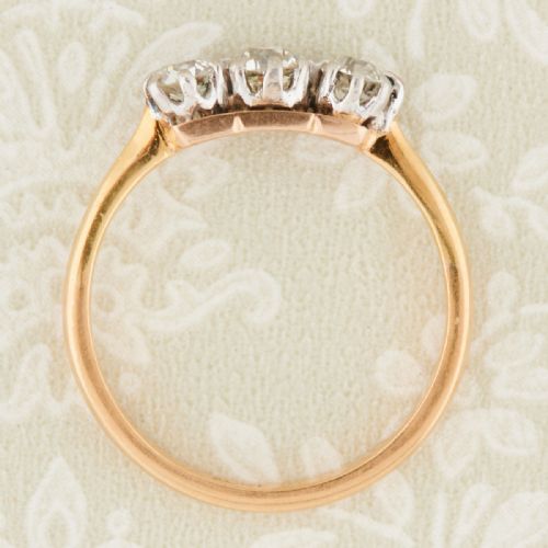 18CT GOLD DIAMOND THREE STONE TRILOGY RING - ADDITIONAL PHOTO 5