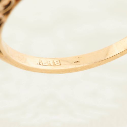 ANTIQUE 18CT GOLD 5 STONE OLD CUT DIAMOND RING 1 CARAT - ADDITIONAL PHOTO 6
