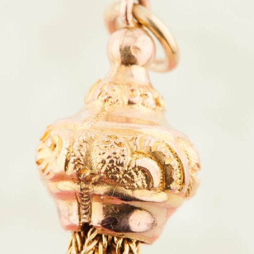 ANTIQUE 9CT GOLD TASSEL PENDANT - ADDITIONAL PHOTO 4