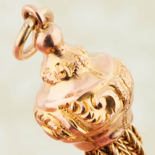 ANTIQUE 9CT GOLD TASSEL PENDANT - ADDITIONAL PHOTO 6