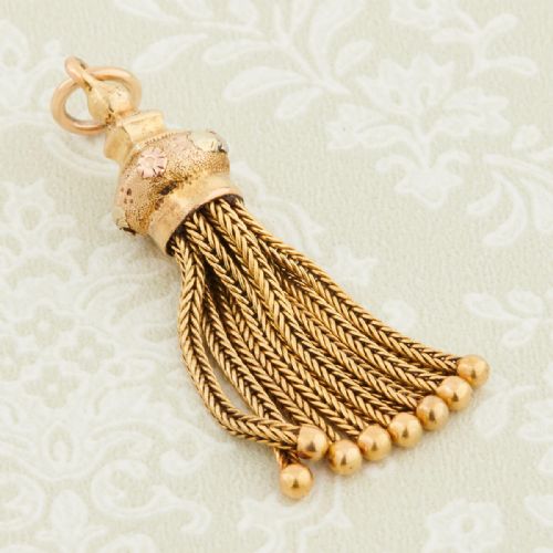 15CT GOLD TASSEL PENDANT - ADDITIONAL PHOTO 3