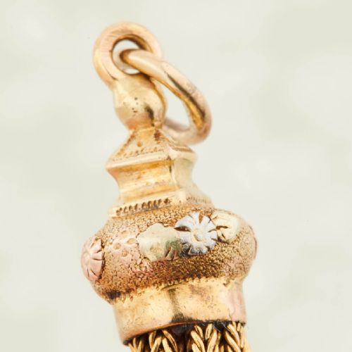 15CT GOLD TASSEL PENDANT - ADDITIONAL PHOTO 5