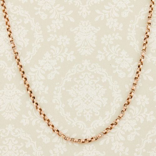 9ct rose gold belcher chain 24 - CATEGORY: ANTIQUE JEWELLERY - DATED 1950