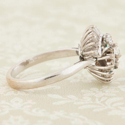 18CT WHITE GOLD DIAMOND COCKTAIL RING - ADDITIONAL PHOTO 3