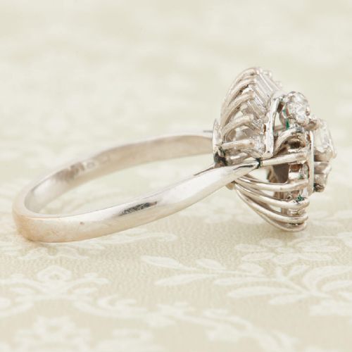 18CT WHITE GOLD DIAMOND COCKTAIL RING - ADDITIONAL PHOTO 4