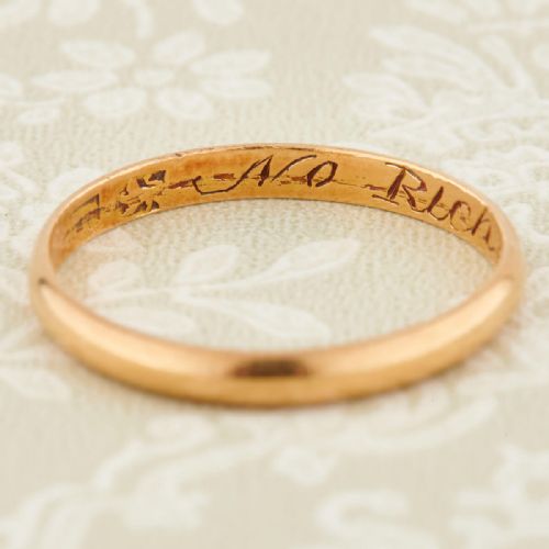 GOLD POSY RING NO RICHES LIKE CONTENT CIRCA LATE 18TH EARLY 19TH CENTURY - ADDITIONAL PHOTO 3