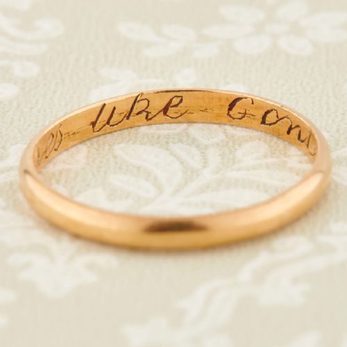 GOLD POSY RING NO RICHES LIKE CONTENT CIRCA LATE 18TH EARLY 19TH CENTURY - ADDITIONAL PHOTO 4