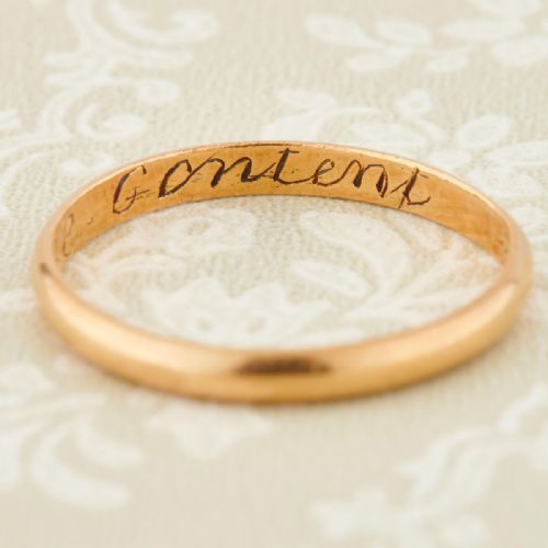 GOLD POSY RING NO RICHES LIKE CONTENT CIRCA LATE 18TH EARLY 19TH CENTURY - ADDITIONAL PHOTO 5