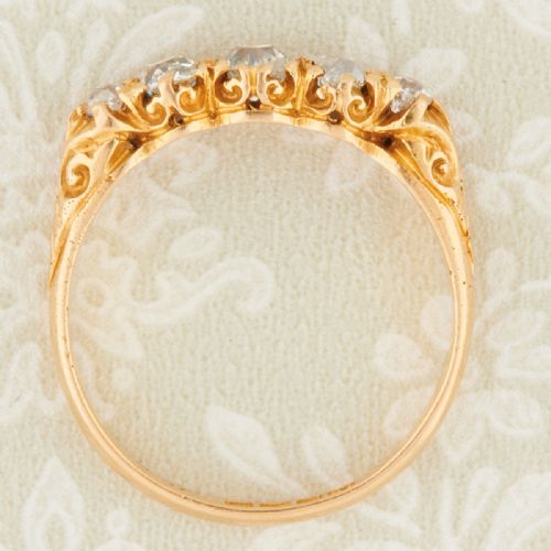ANTIQUE 18CT GOLD 5 STONE DIAMOND RING 1917 - ADDITIONAL PHOTO 13