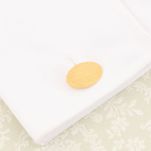 18CT GOLD OVAL CUFFLINKS 1931 - ADDITIONAL PHOTO 1