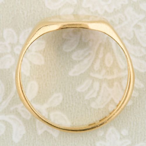 18CT GOLD OCTAGONAL SIGNET RING - ADDITIONAL PHOTO 3