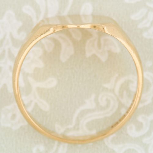18CT GOLD SHIELD SIGNET FACE RING - ADDITIONAL PHOTO 6