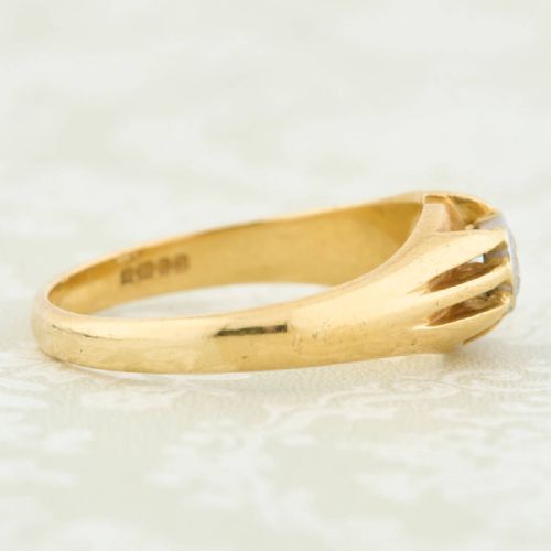 18CT GOLD DIAMOND BELCHER GYPSY RING 040 CARAT - ADDITIONAL PHOTO 4