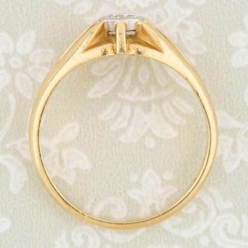 18CT GOLD DIAMOND BELCHER GYPSY RING 040 CARAT - ADDITIONAL PHOTO 5