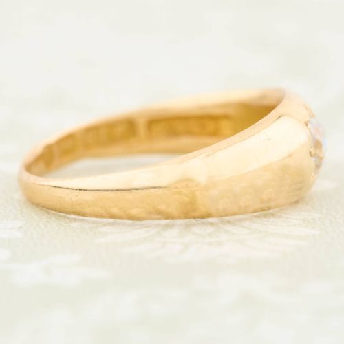ANTIQUE 18CT GOLD DIAMOND GYPSY RING - ADDITIONAL PHOTO 3
