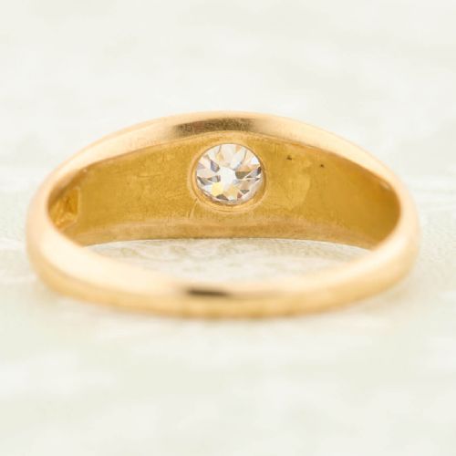ANTIQUE 18CT GOLD DIAMOND GYPSY RING - ADDITIONAL PHOTO 5