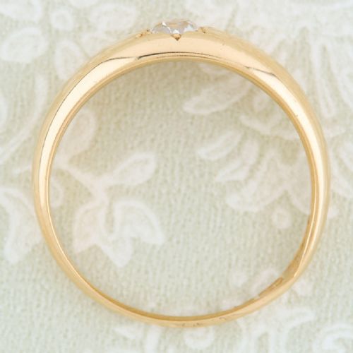 ANTIQUE 18CT GOLD DIAMOND GYPSY RING - ADDITIONAL PHOTO 6