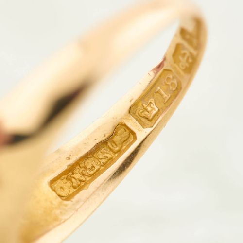 ANTIQUE 18CT GOLD DIAMOND GYPSY RING - ADDITIONAL PHOTO 7
