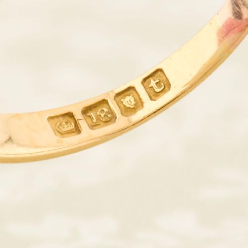 ANTIQUE 18CT GOLD 3 STONE PEARL GYPSY RING - ADDITIONAL PHOTO 7
