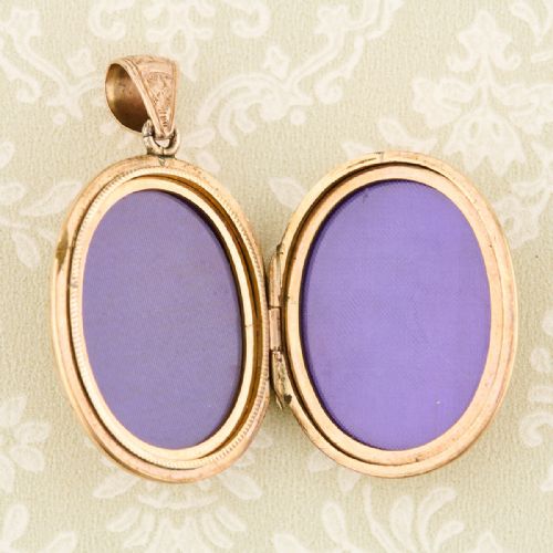 ANTIQUE 9CT GOLD FRONT BACK BUCKLE LOCKET - ADDITIONAL PHOTO 5
