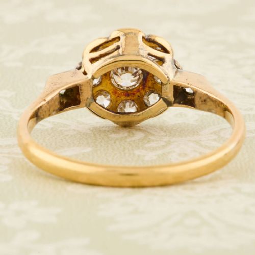 18CT GOLD DIAMOND DAISY CLUSTER RING - ADDITIONAL PHOTO 5