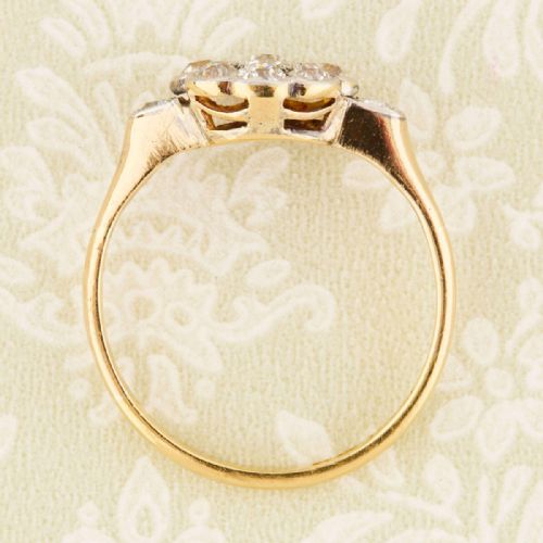 18CT GOLD DIAMOND DAISY CLUSTER RING - ADDITIONAL PHOTO 6