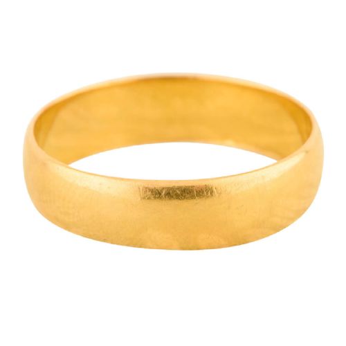 22ct gold plain wedding band ring - CATEGORY: ANTIQUE JEWELLERY - DATED 1900