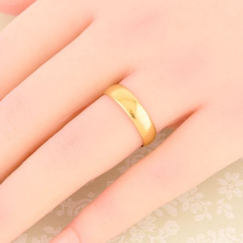 22CT GOLD PLAIN WEDDING BAND RING - ADDITIONAL PHOTO 1