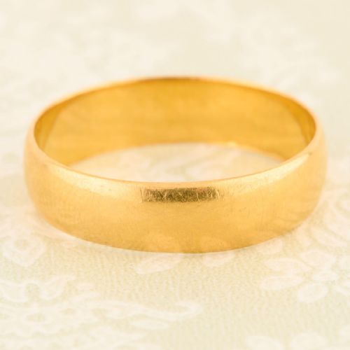 22CT GOLD PLAIN WEDDING BAND RING - ADDITIONAL PHOTO 2