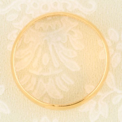 22CT GOLD PLAIN WEDDING BAND RING - ADDITIONAL PHOTO 4