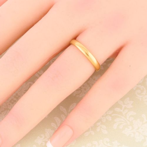 22CT GOLD PLAIN WEDDING BAND - ADDITIONAL PHOTO 1