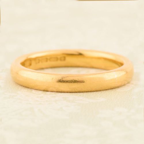 22CT GOLD PLAIN WEDDING BAND - ADDITIONAL PHOTO 4