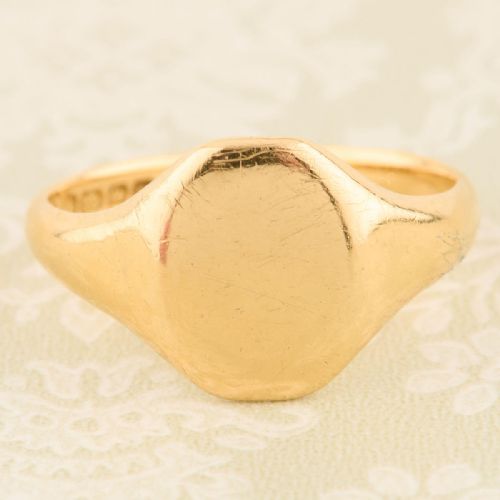 18CT GOLD OVAL SIGNET RING 19301931 - ADDITIONAL PHOTO 2