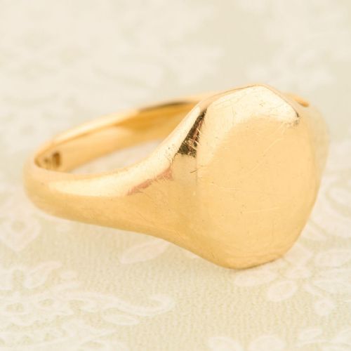 18CT GOLD OVAL SIGNET RING 19301931 - ADDITIONAL PHOTO 3
