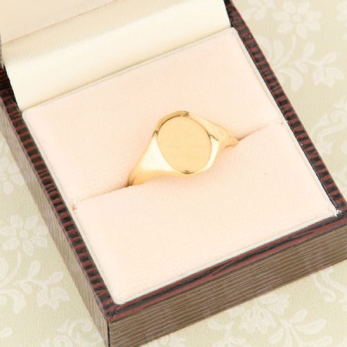 18CT GOLD OVAL SIGNET RING 19301931 - ADDITIONAL PHOTO 8