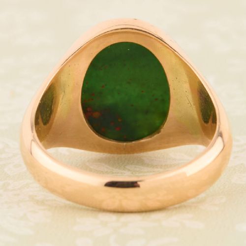 9CT GOLD BLOODSTONE SIGNET RING 196465 - ADDITIONAL PHOTO 4
