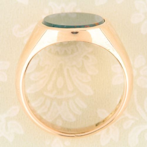 9CT GOLD BLOODSTONE SIGNET RING 196465 - ADDITIONAL PHOTO 5