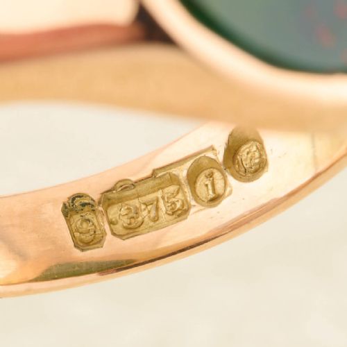 9CT GOLD BLOODSTONE SIGNET RING 196465 - ADDITIONAL PHOTO 6