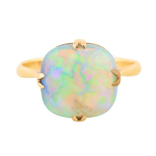 fig 1. 18ct Gold Crystal Opal Ring