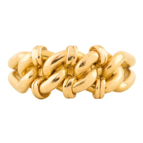victorian 18ct gold lovers knot ring - CATEGORY: ANTIQUE JEWELLERY - DATED VICTORIAN