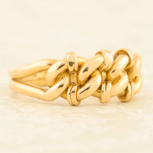 VICTORIAN 18CT GOLD LOVERS KNOT RING - ADDITIONAL PHOTO 2