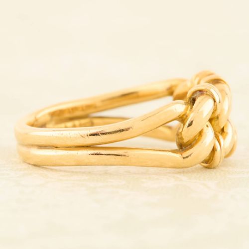 VICTORIAN 18CT GOLD LOVERS KNOT RING - ADDITIONAL PHOTO 3